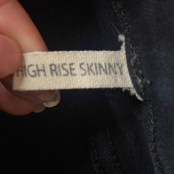 rag & bone High Rise Skinny Dark Coal Wash Denim Stretch Jeans Women Size 25 - Picture 3 of 13